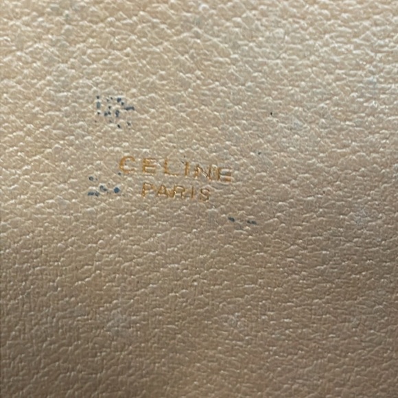 Vintage Celine Macadam Envelope Flap Clutch Wristlet Bag Tan Brown - Picture 16 of 17